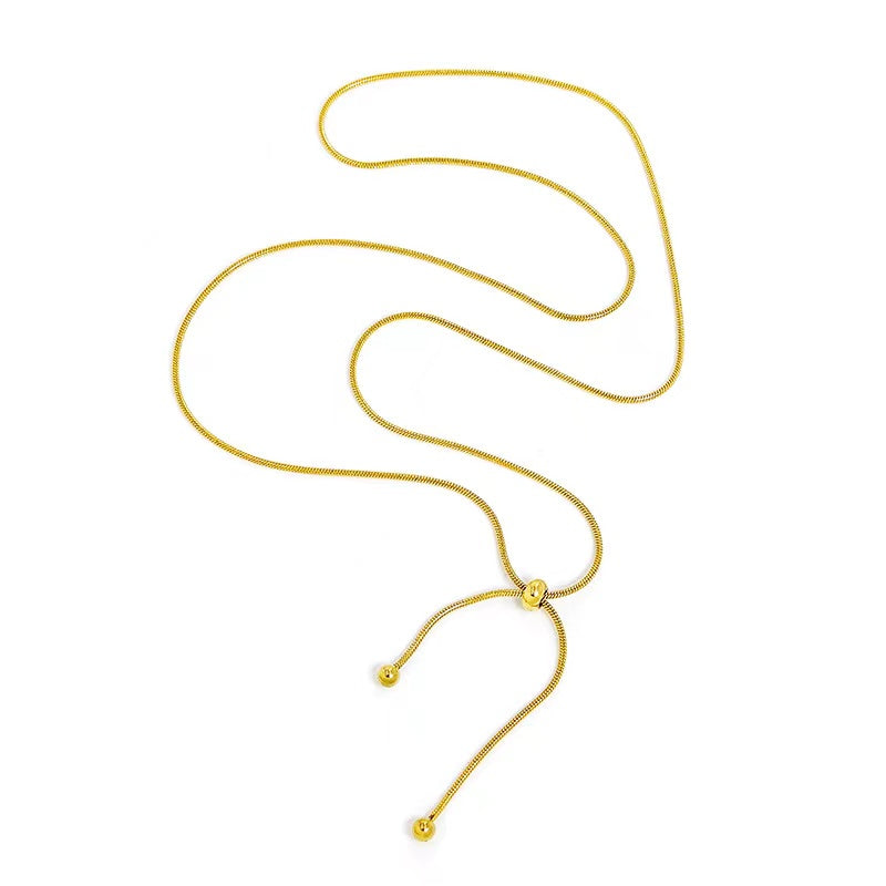 Cross Circle Snake Chain Necklace