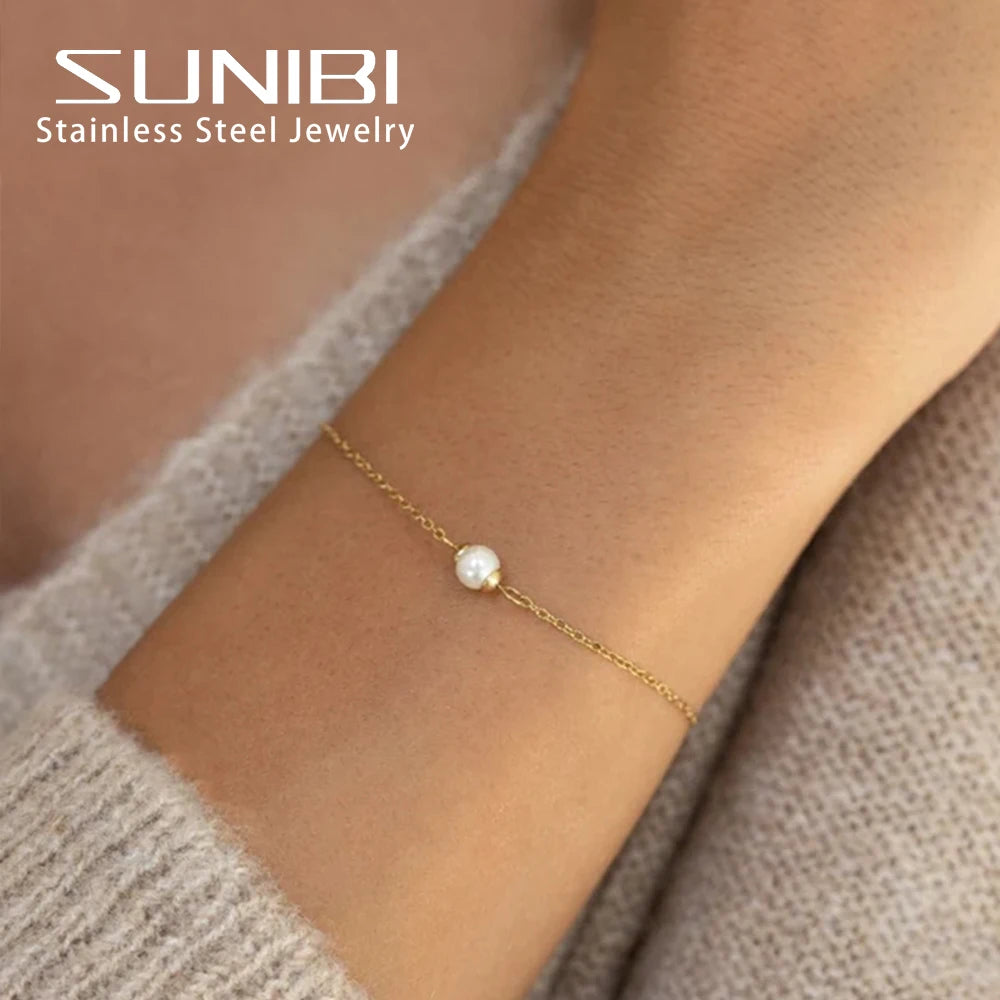Sea Shell Pearl Ultra Thin Bracelet for Woman
