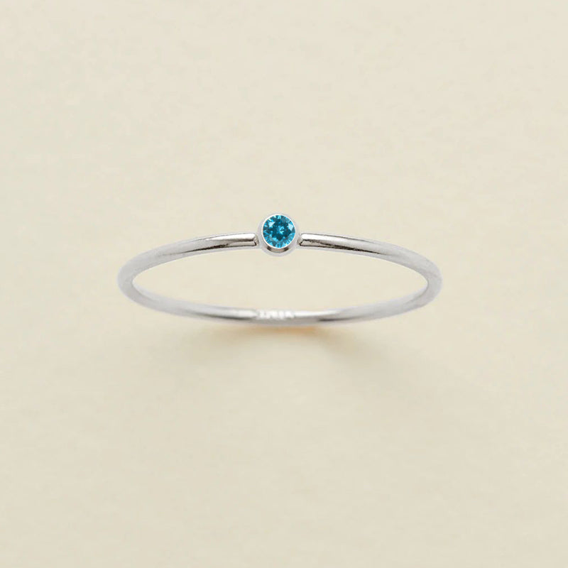 Single Diamond Birthstone Ring