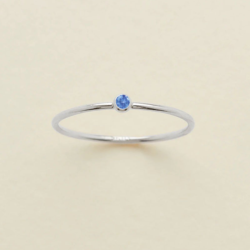 Single Diamond Birthstone Ring