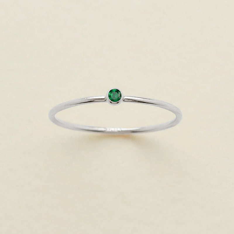 Single Diamond Birthstone Ring
