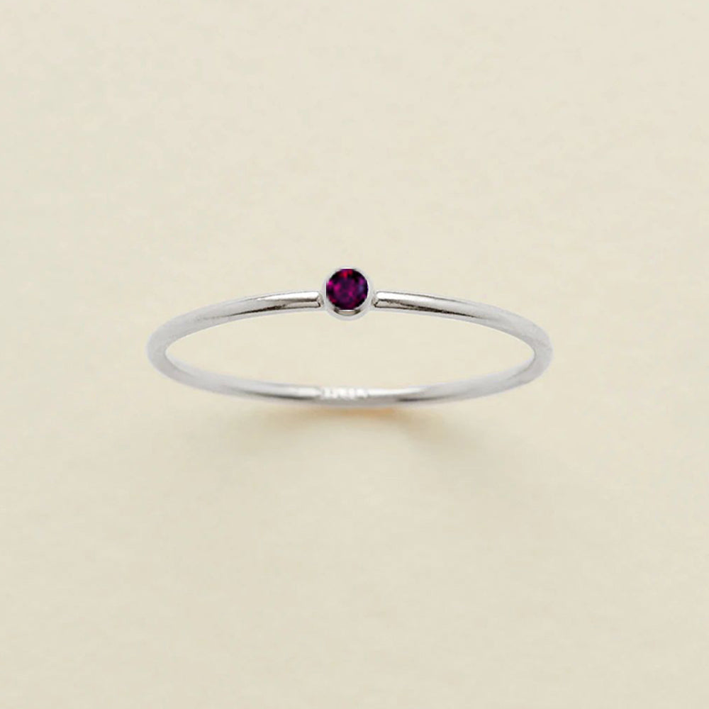 Single Diamond Birthstone Ring