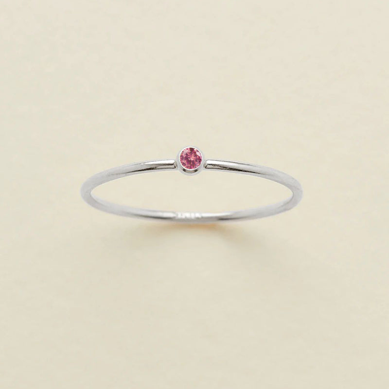 Single Diamond Birthstone Ring