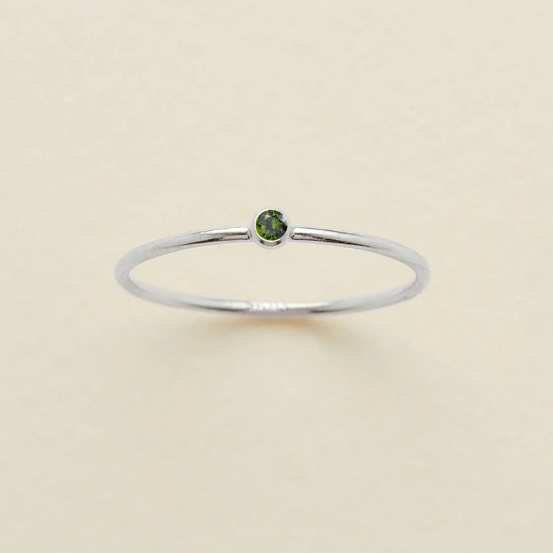 Single Diamond Birthstone Ring