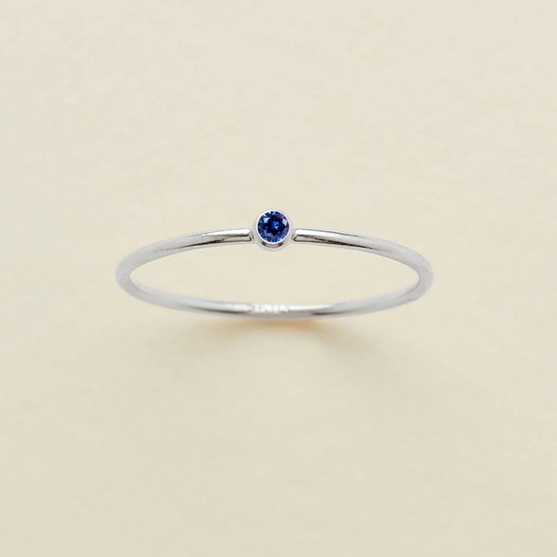Single Diamond Birthstone Ring