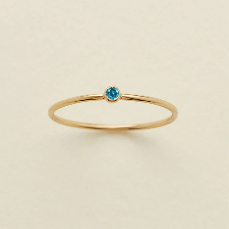 Single Diamond Birthstone Ring
