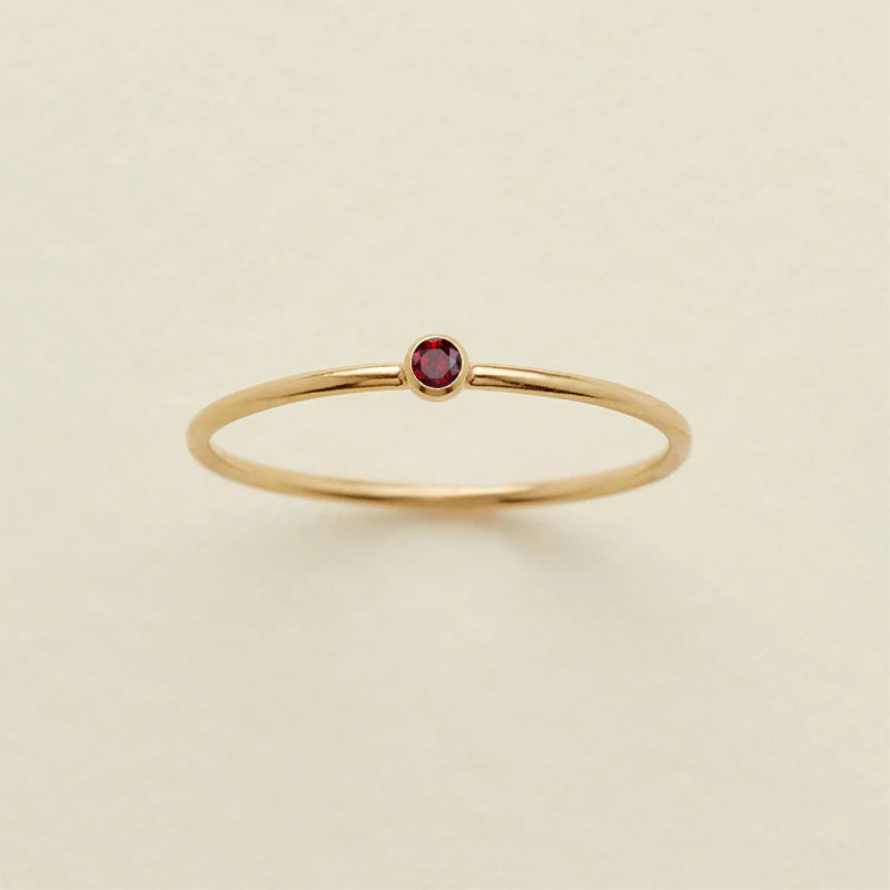 Single Diamond Birthstone Ring