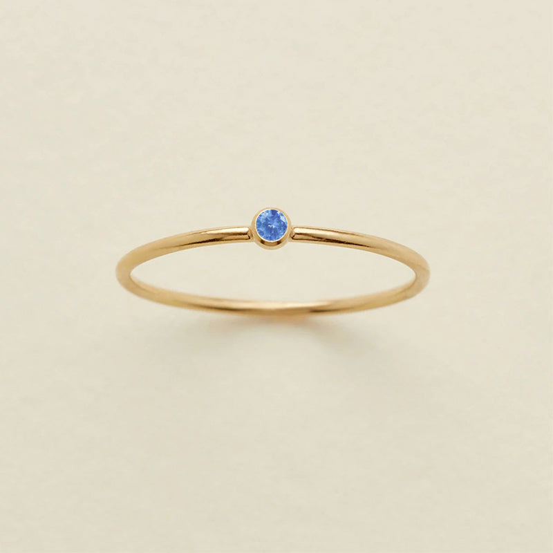 Single Diamond Birthstone Ring
