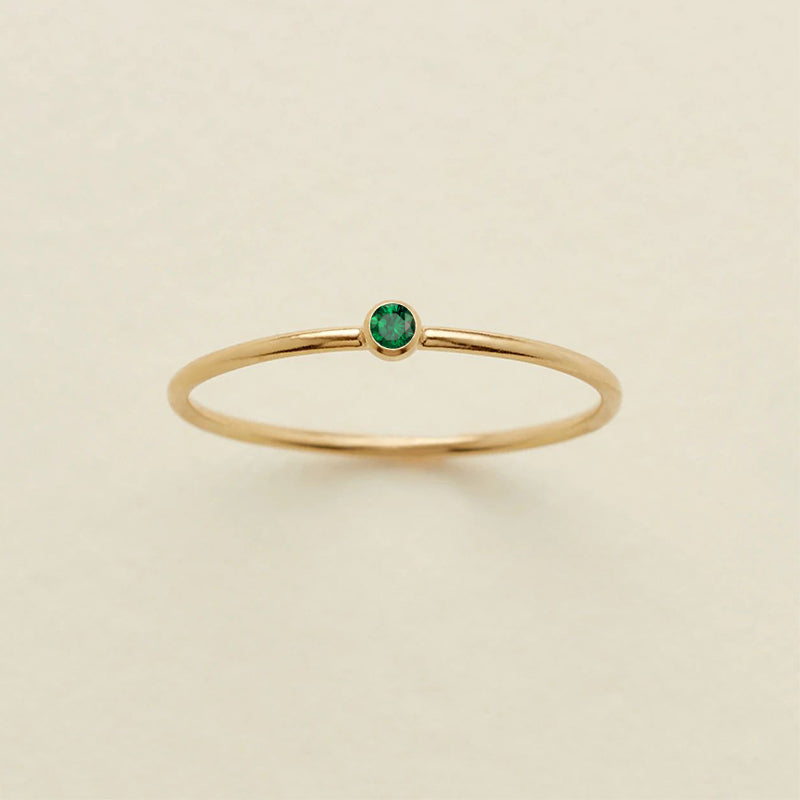 Single Diamond Birthstone Ring
