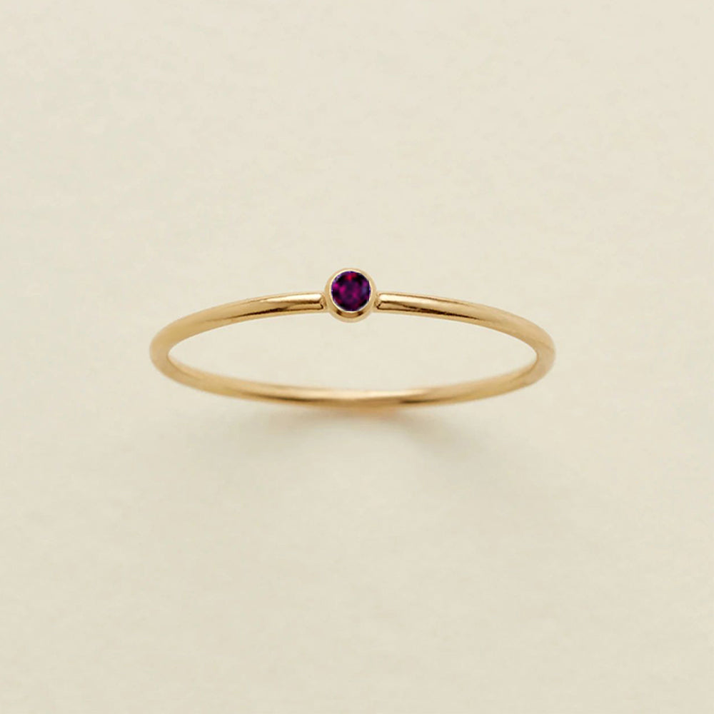 Single Diamond Birthstone Ring