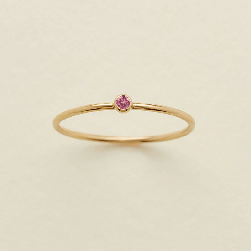 Single Diamond Birthstone Ring