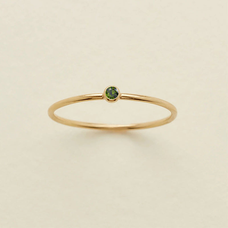 Single Diamond Birthstone Ring