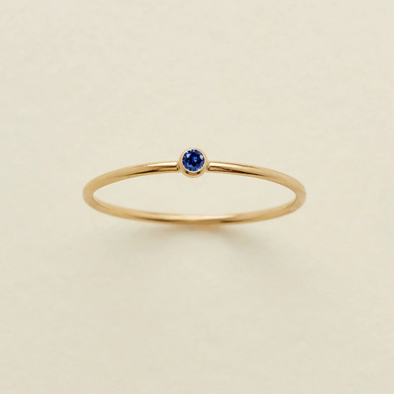 Single Diamond Birthstone Ring