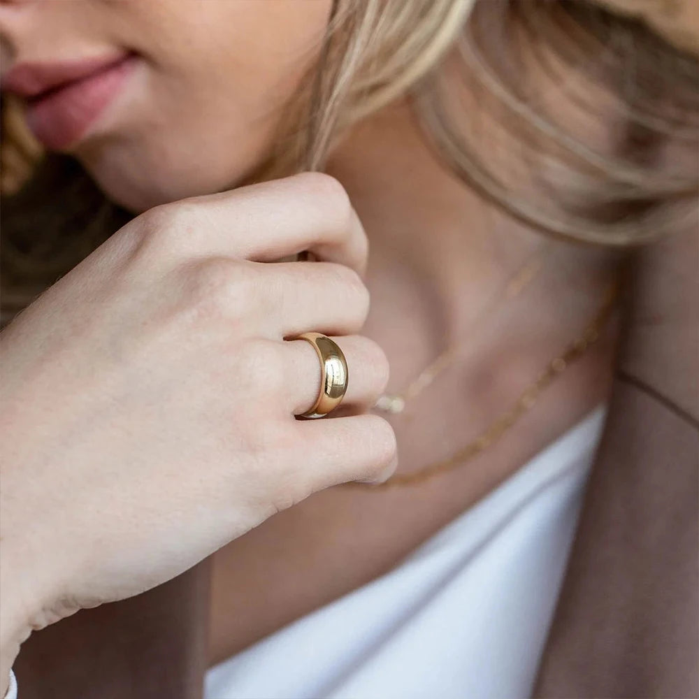 Simple Stainless Steel Ring for Women Ring