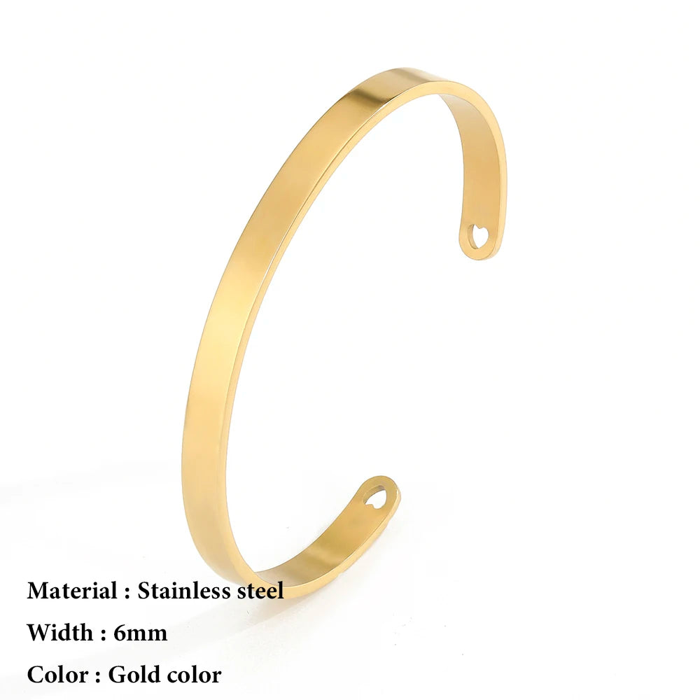 4mm/6mm Stainless Steel Bangle for Women