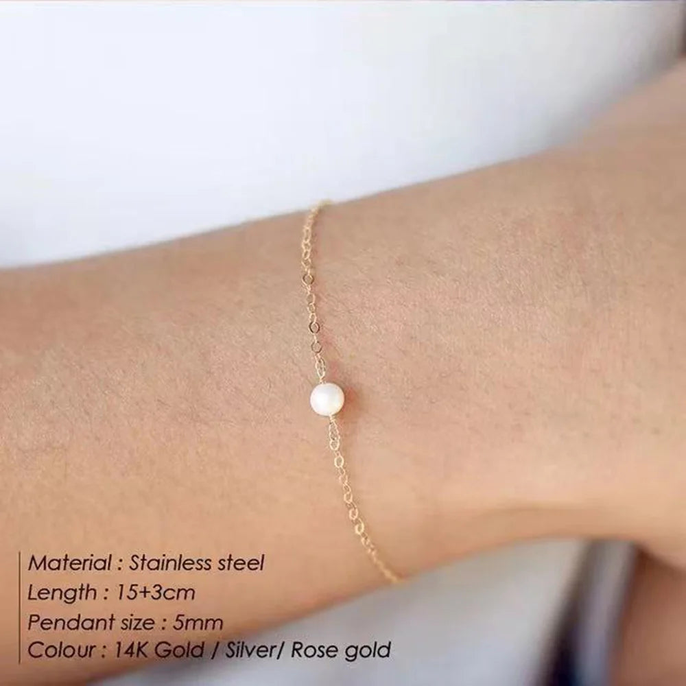 Sea Shell Pearl Ultra Thin Bracelet for Woman