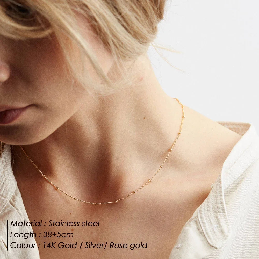 Bead Chain Necklace for Women