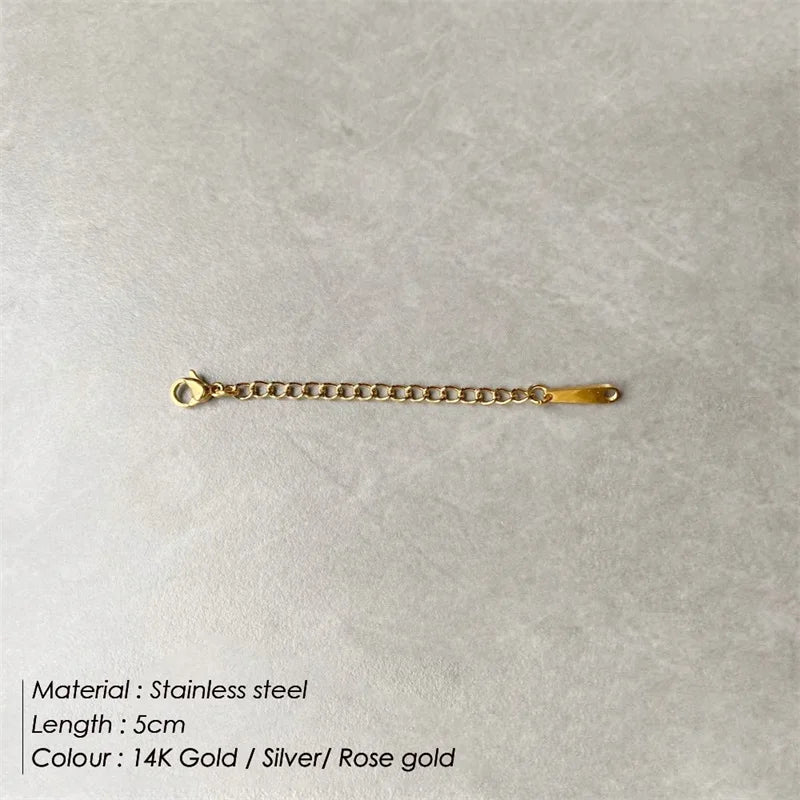 Extended Extension Tail Chain Stainless Steel Lobster Clasps Connector For Bracelet Necklace Jewelry Making