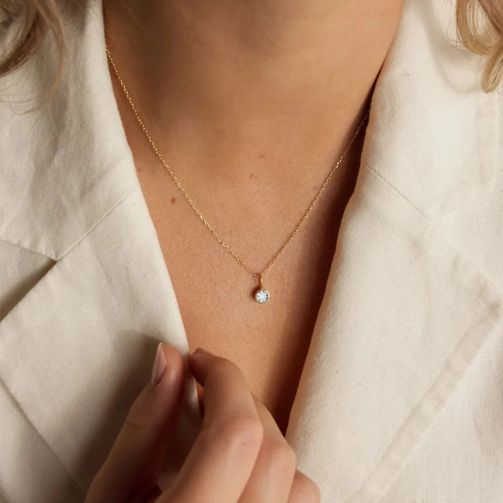 Stainless Steel Birthstone Necklace for Woman 12 Constellation DIY