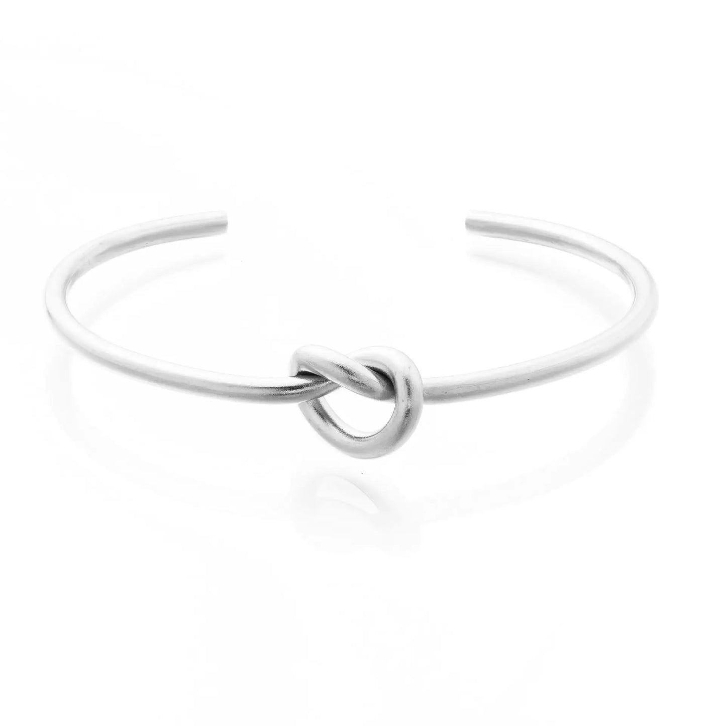 Stainless steel double knotted bracelet