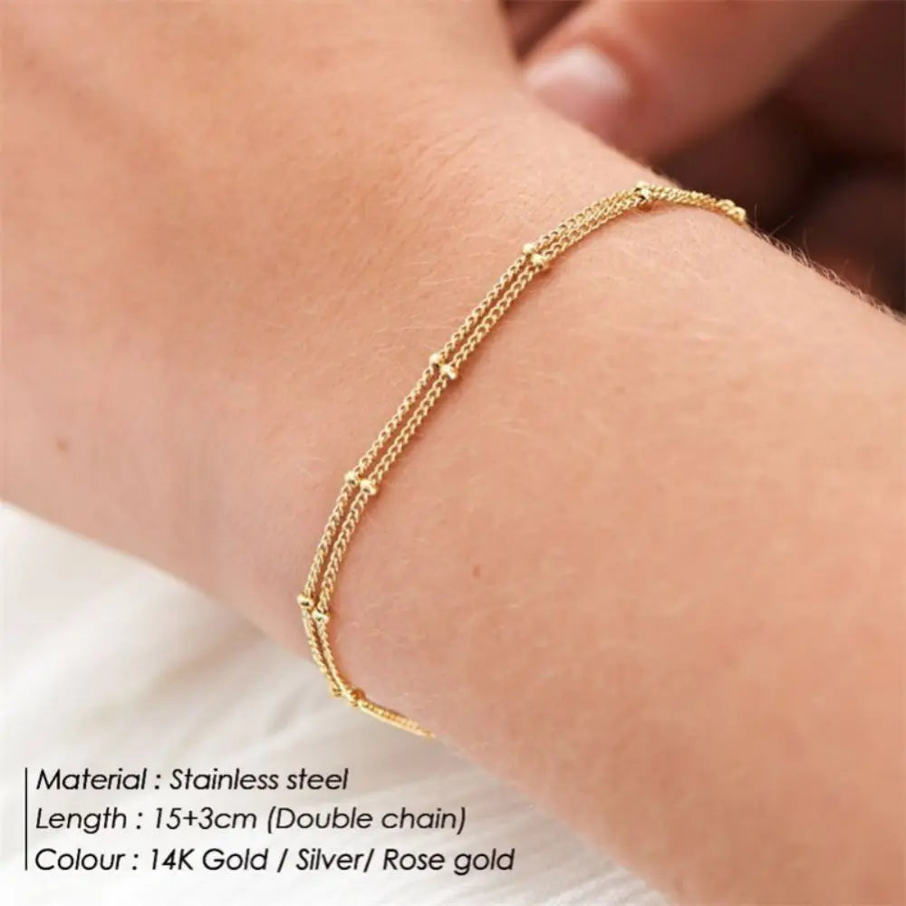 Layered Bead Chain Bracelet