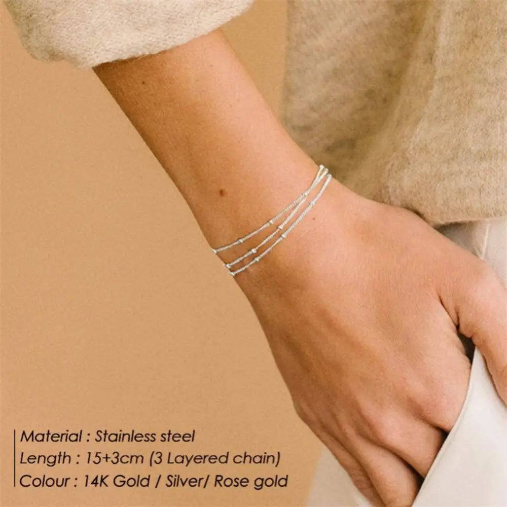 Layered Bead Chain Bracelet