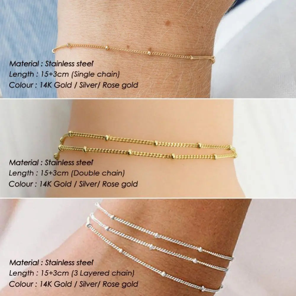 Layered Bead Chain Bracelet