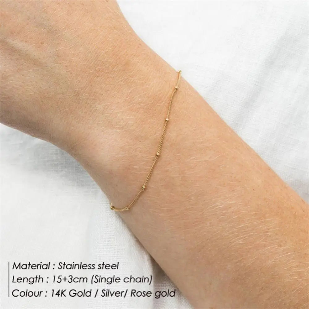 Layered Bead Chain Bracelet