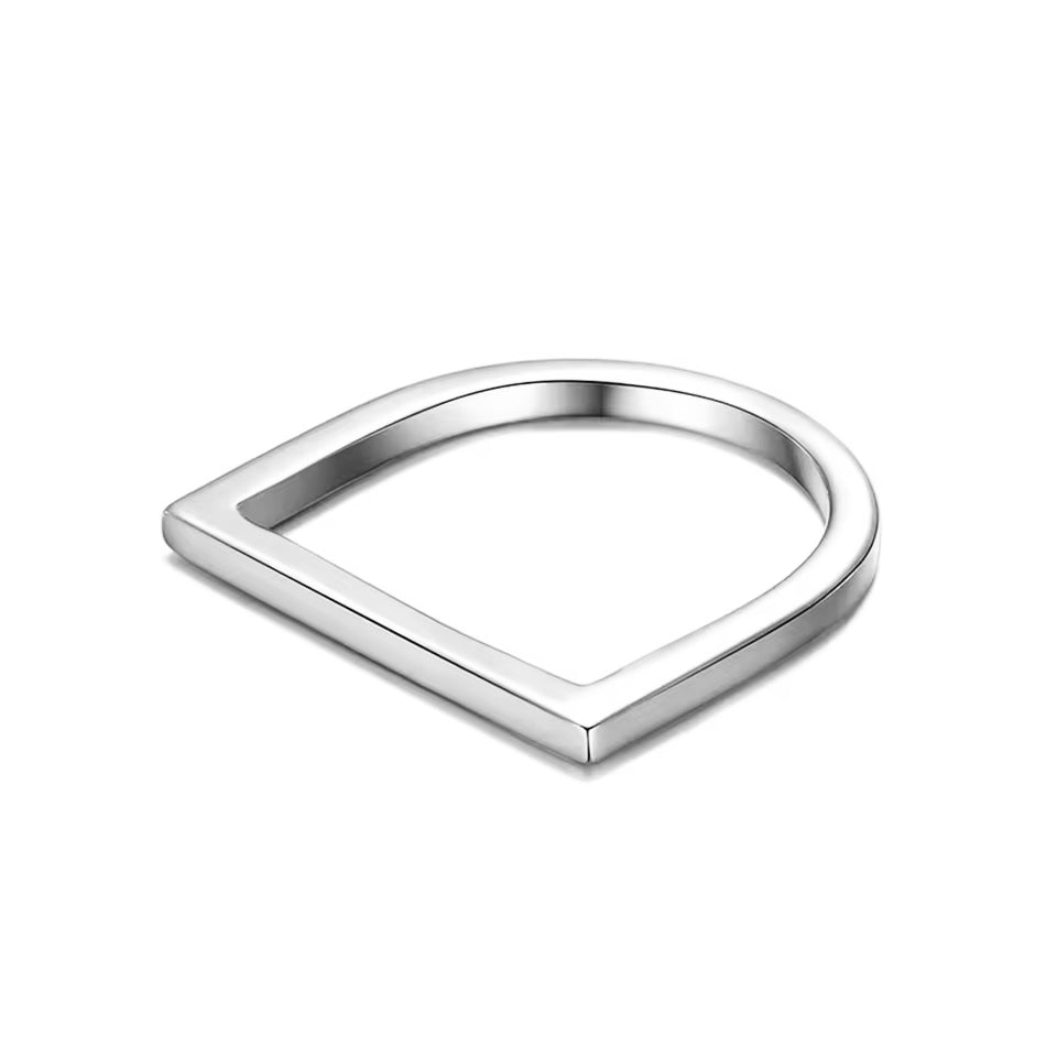 D Stainless Steel Ring for Woman