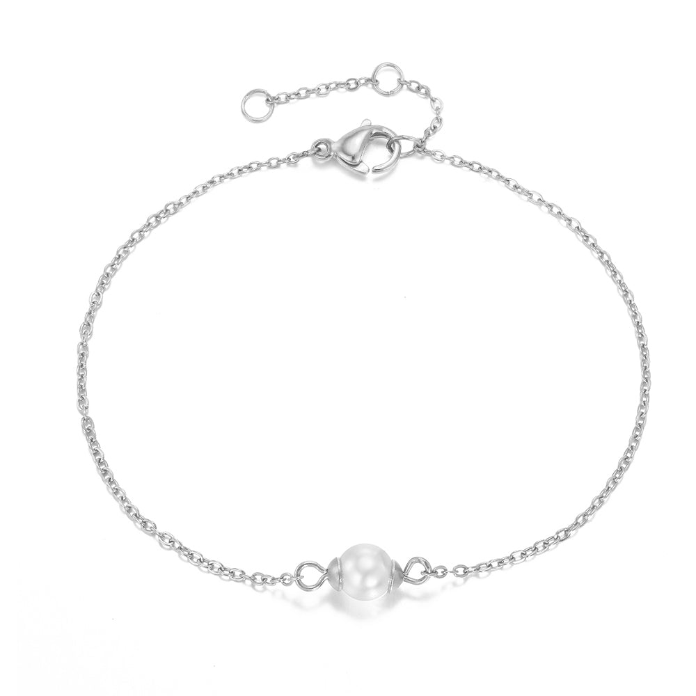 Sea Shell Pearl Ultra Thin Bracelet for Woman