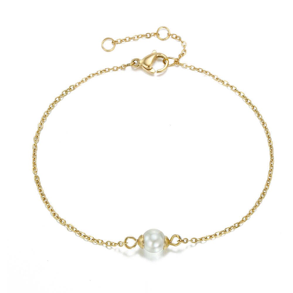 Sea Shell Pearl Ultra Thin Bracelet for Woman