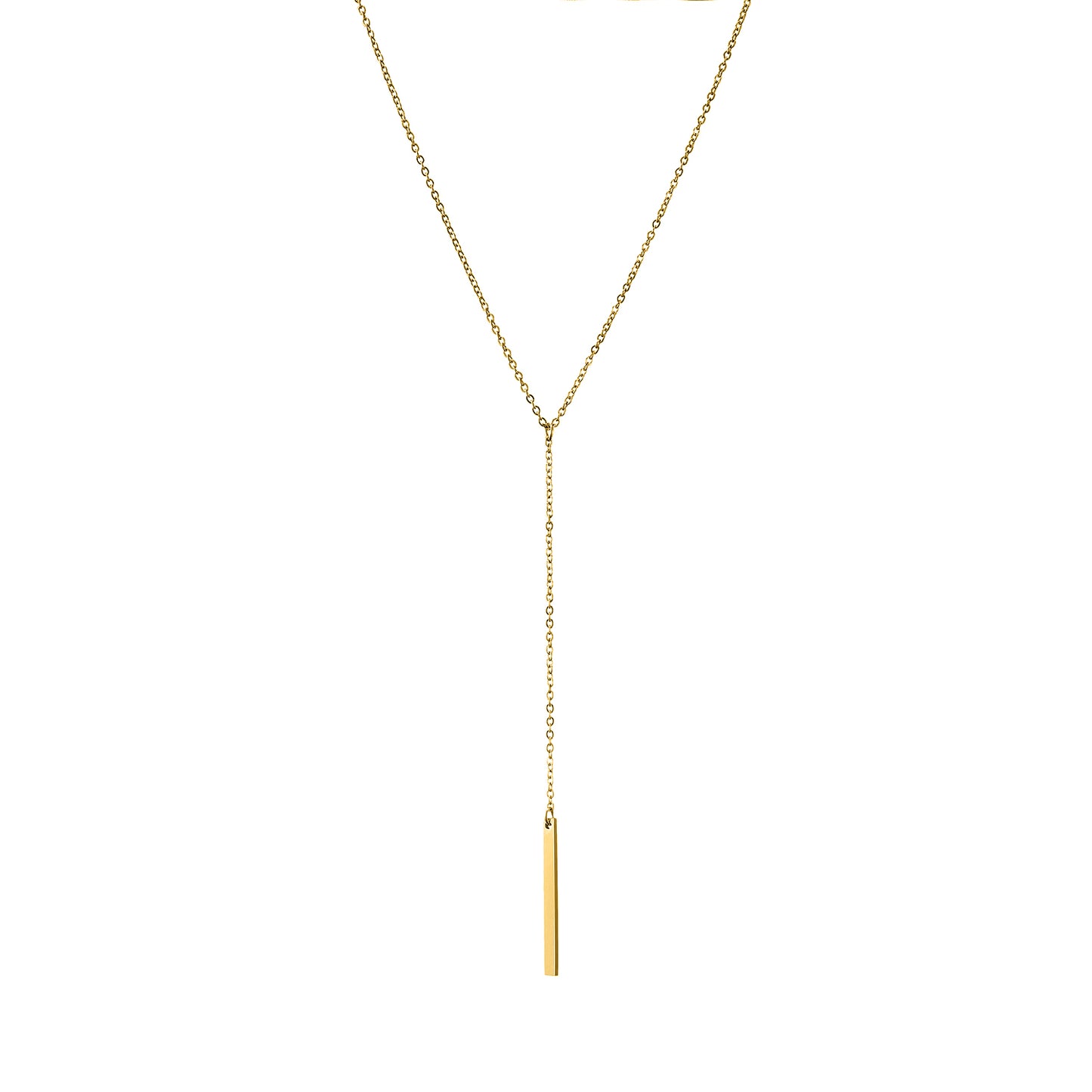 Vertical Bar Pendant Stainless Steel Necklaces