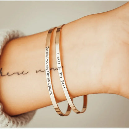 Personalized Engraved Bracelet for Women