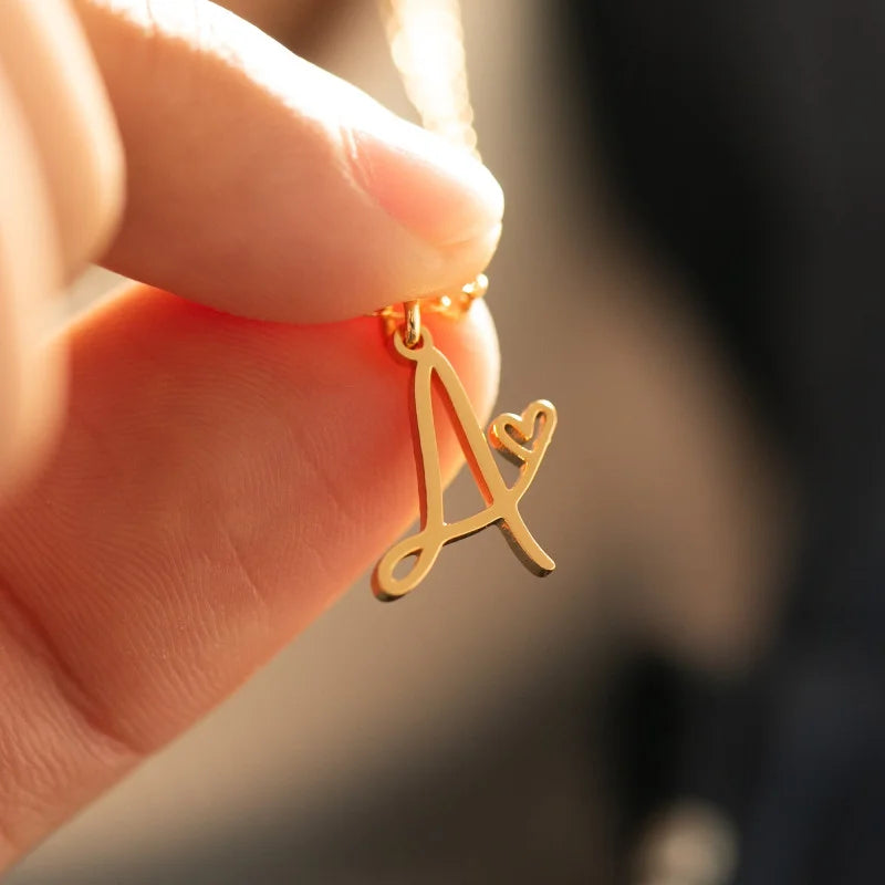 DIY Initial Pendant Necklace
