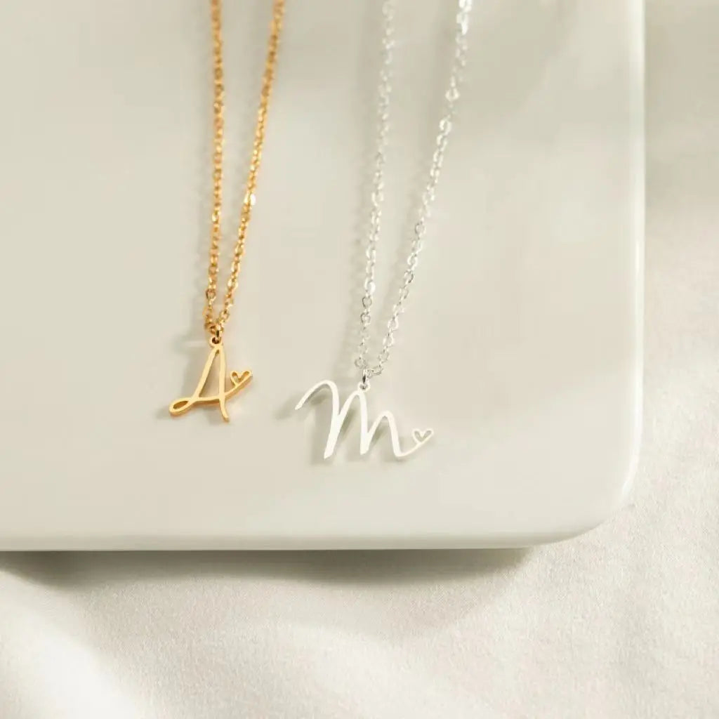 DIY Initial Pendant Necklace