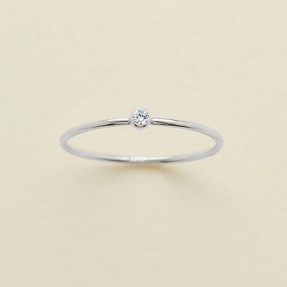 Single Diamond Birthstone Ring