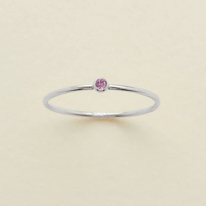 Single Diamond Birthstone Ring