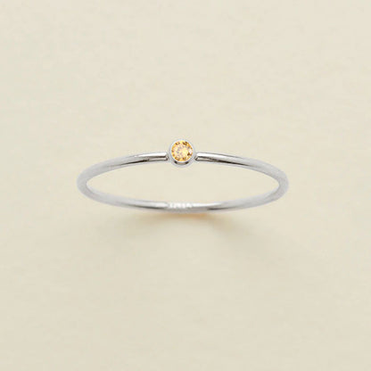 Single Diamond Birthstone Ring