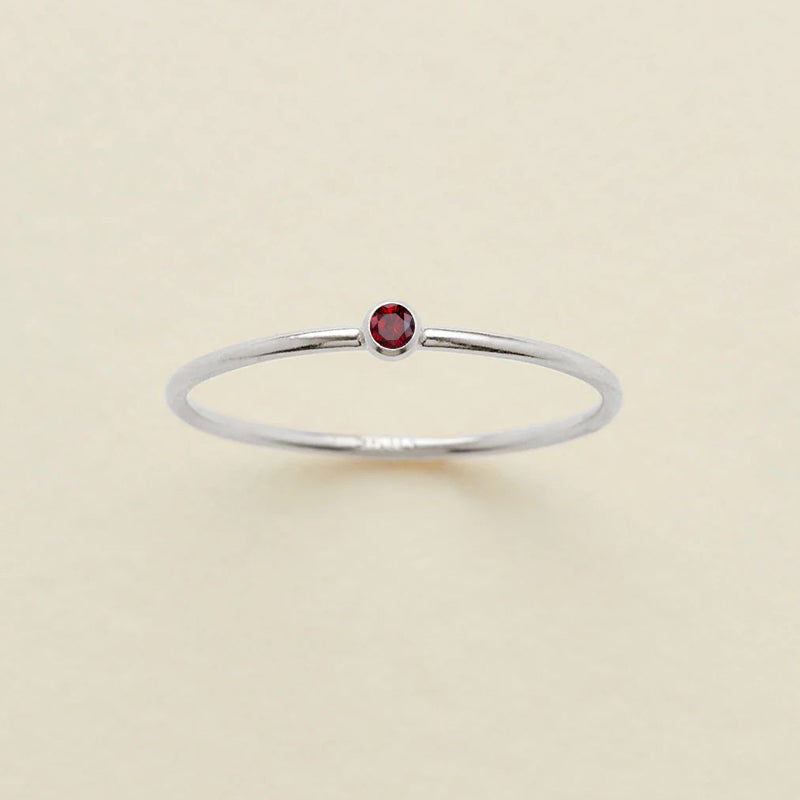 Single Diamond Birthstone Ring