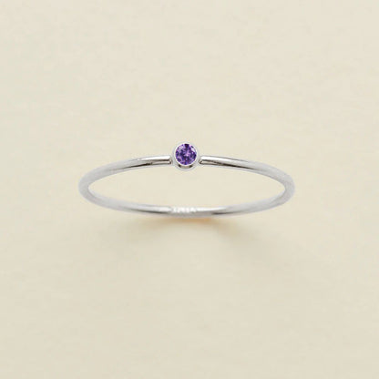 Single Diamond Birthstone Ring