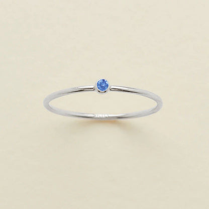 Single Diamond Birthstone Ring