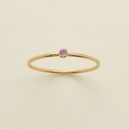 Single Diamond Birthstone Ring