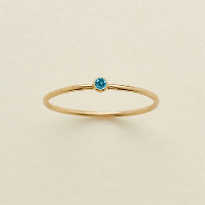 Single Diamond Birthstone Ring