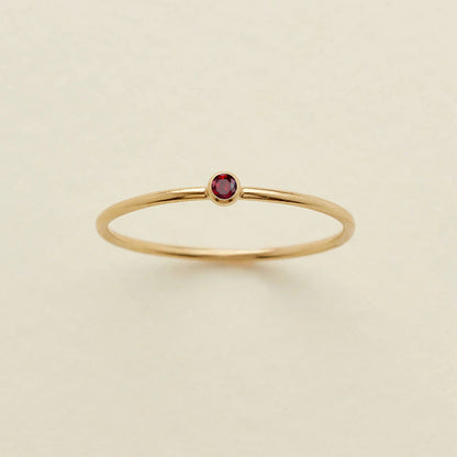 Single Diamond Birthstone Ring