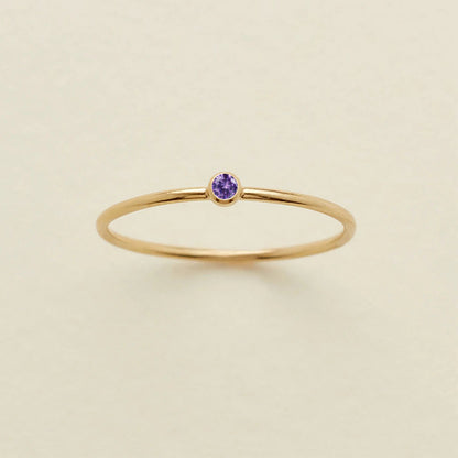 Single Diamond Birthstone Ring