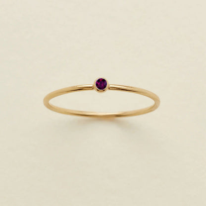 Single Diamond Birthstone Ring