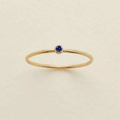 Single Diamond Birthstone Ring