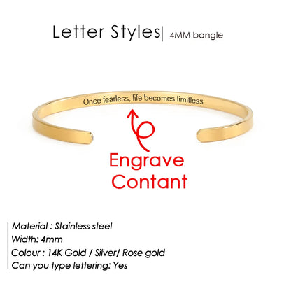 Personalized Engraved Bracelet for Women