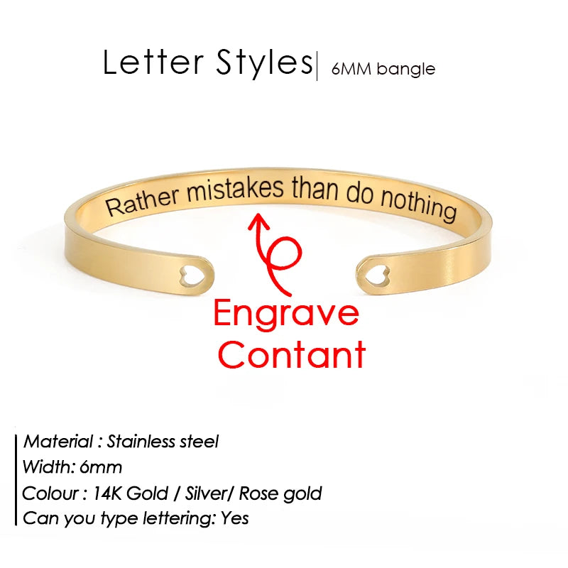 Personalized Engraved Bracelet for Women