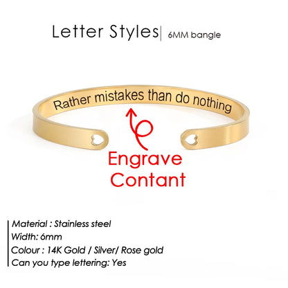 Personalized Engraved Bracelet for Women
